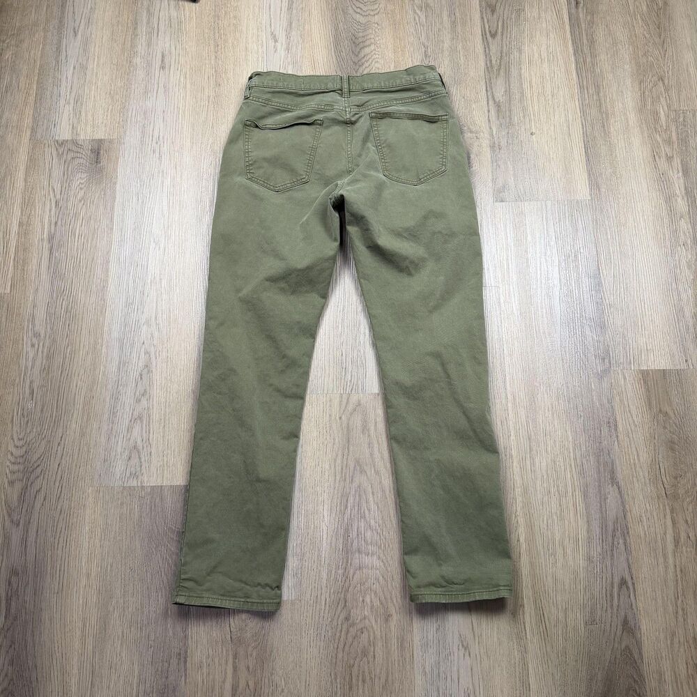 Flint And Tinder Pants Mens 31x30 Green Straight Fit Stretch 5 Pocket Chino - Picture 7 of 11